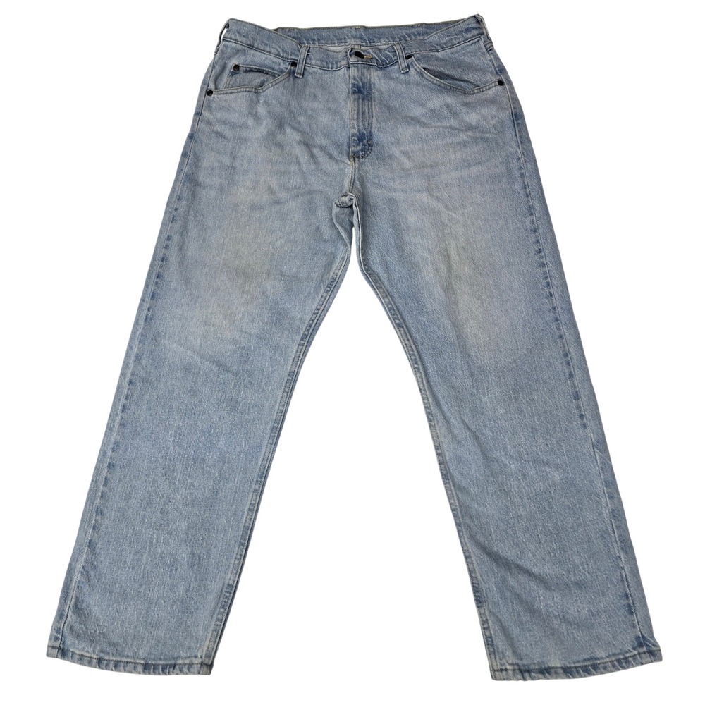 Wrangler Premium Quality Mens Straight Leg Light Wash‎ Denim Jeans 36x29 Casual